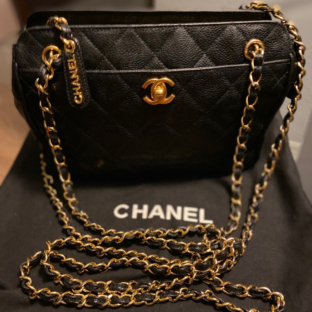 Authentic Chanel Caviar Quilted Classic seen on Chanel site